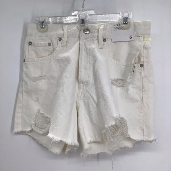 Aeropostal Aero Women’s 90’s High Rise Distressed Jean Short NWT Size 6 - Picture 2 of 8